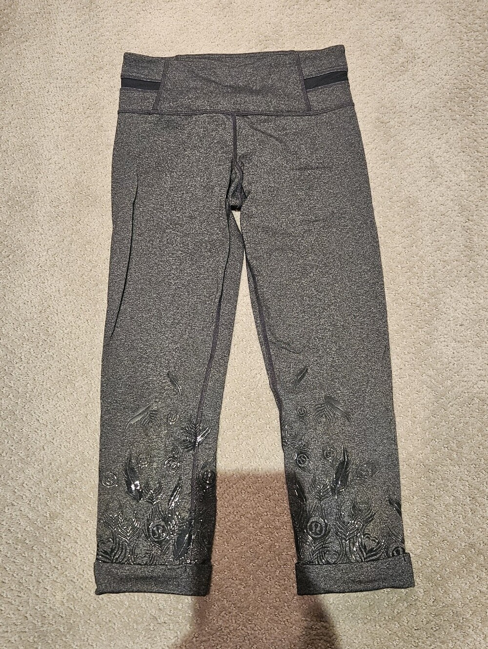 Lululemon Acro Peacock Feather Leggings Size 4